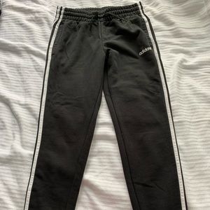 black and white adidas jogging pants